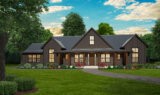 SOUTHERN COMFORT - ONE STORY - AMERICAN FARMHOUSE PLAN MF-2574 FRONT
