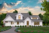 RUSTIC RIDGE NEW AMERICAN BARN HOUSE PLAN MB-2554 WHITE