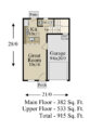 FREEDOM 25 - SIMPLE SMALL MODERN HOUSE PLAN MM-915 MAIN FLOOR