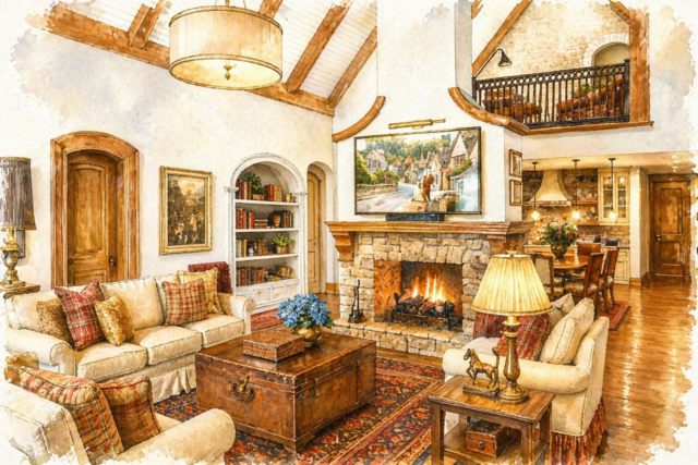 Beautiful Modern Storybook Home Design M-2760-ST