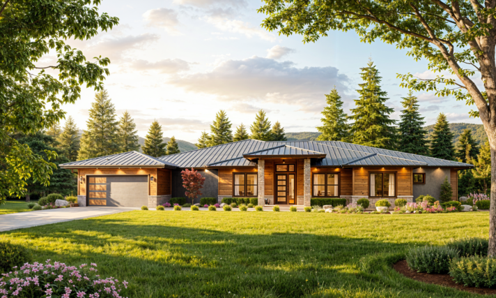 Luxury Modern Ranch House Plan - Sunstone - MM-4134