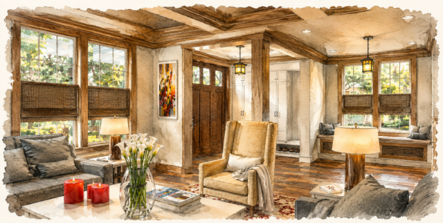 Bungalow 3 bedroom loft- big porch - Sears Family - M-2405-CRD Foyer, Mud Room and Living 