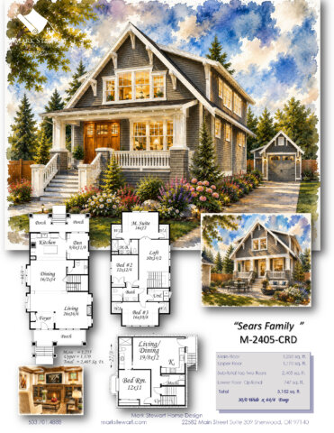 Bungalow 3 bedroom loft- big porch - Sears Family - M-2405-CRD Summary 