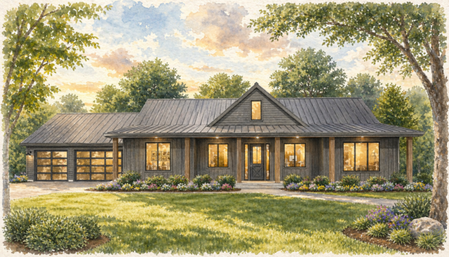 Common Ground Farmhouse-Ranch House Plan - MF-2209