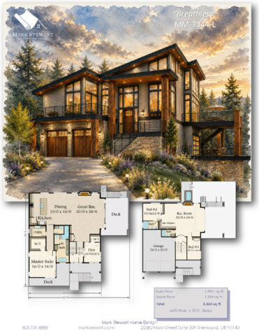 Modern View House Plan - Breathless - MM-3344L Spectacular Luxury View Lot Home Design 