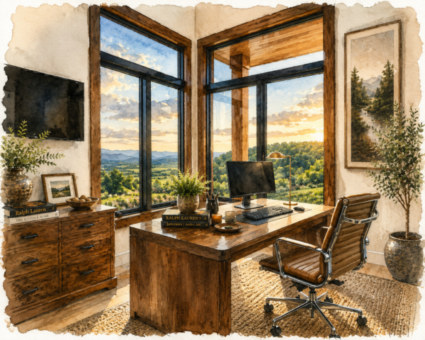 Modern View House Plan - Breathless - Den with incredible view 