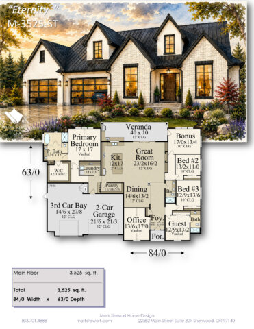 Modern Heritage Luxury Home Design - Eternity - M-3252-ST